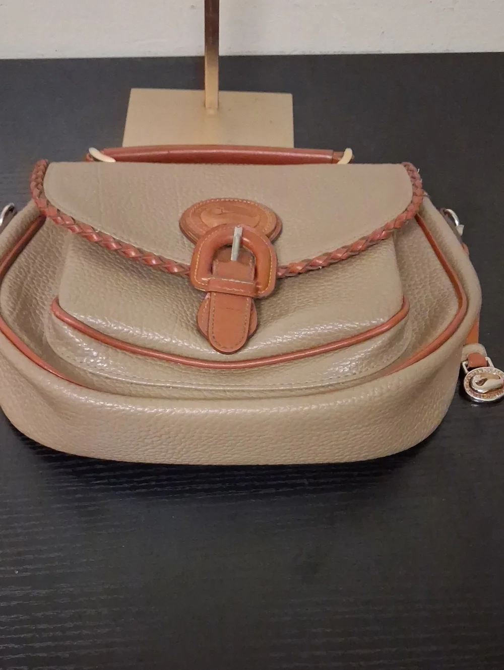 Dooney & Bourke Classic Two-Tone Leather Satchel Bag -